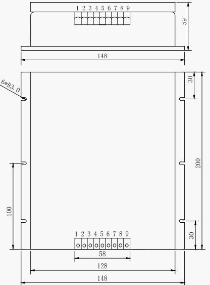 MDK300-600W,尺寸200&times;266&times;64mm