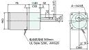 2GN75K 減速機 2IK6GN-C 減速電機組合的外形圖